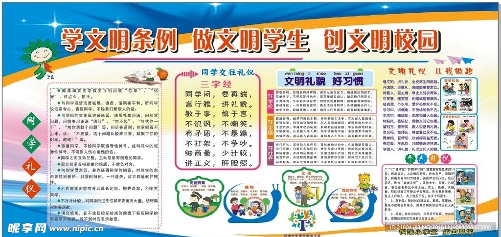 文明条例展板 学文明条例 做文
