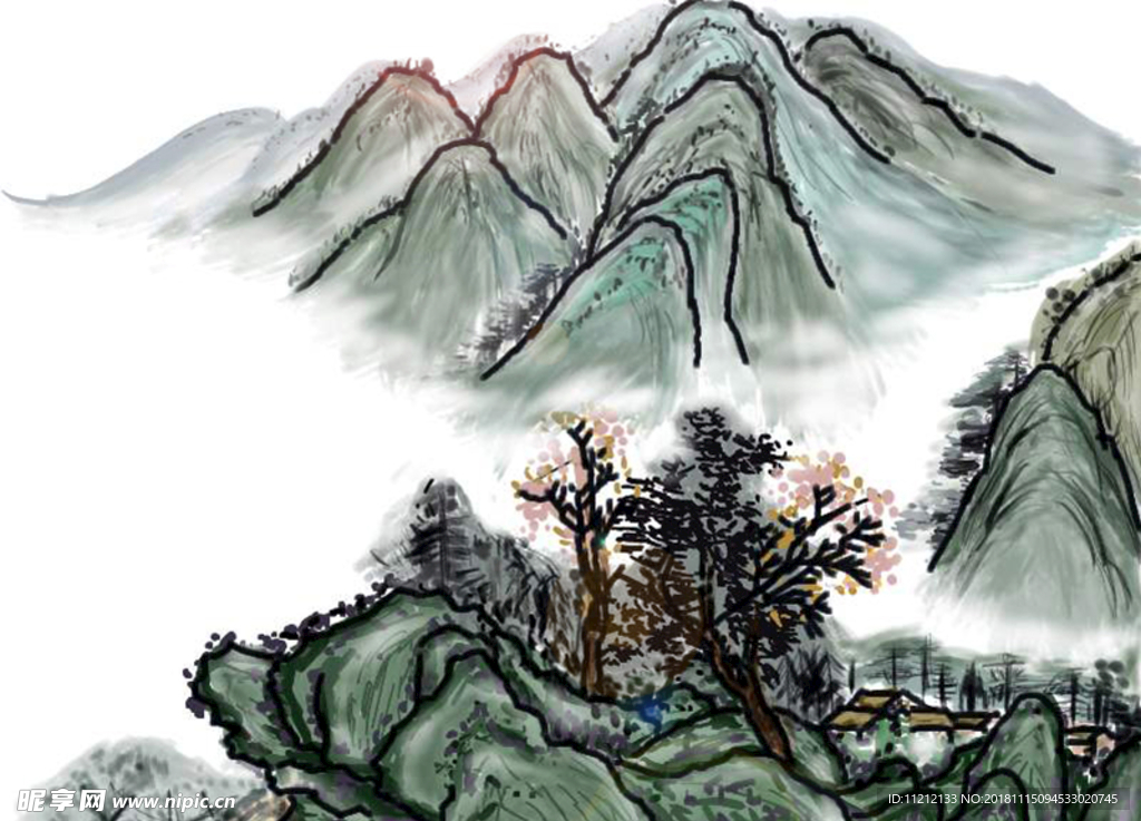 山水画 插画