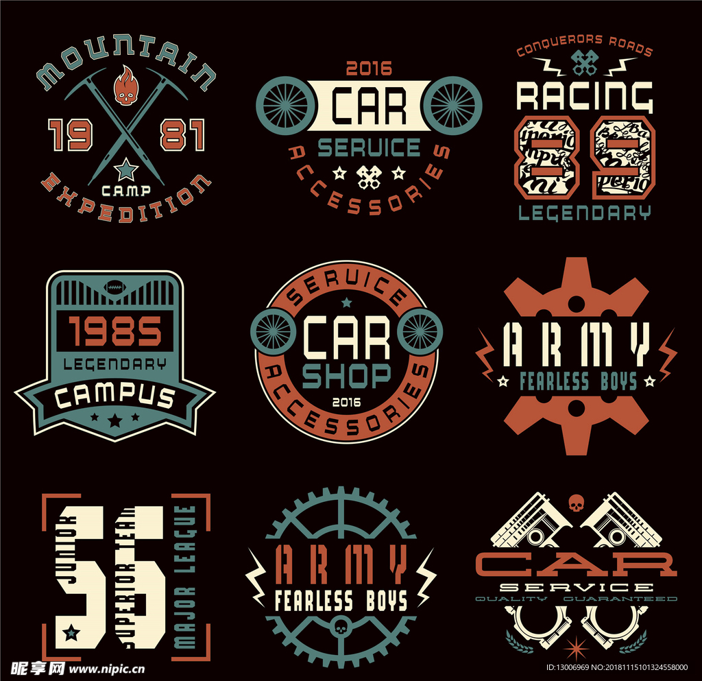 复古创意英文字体海报