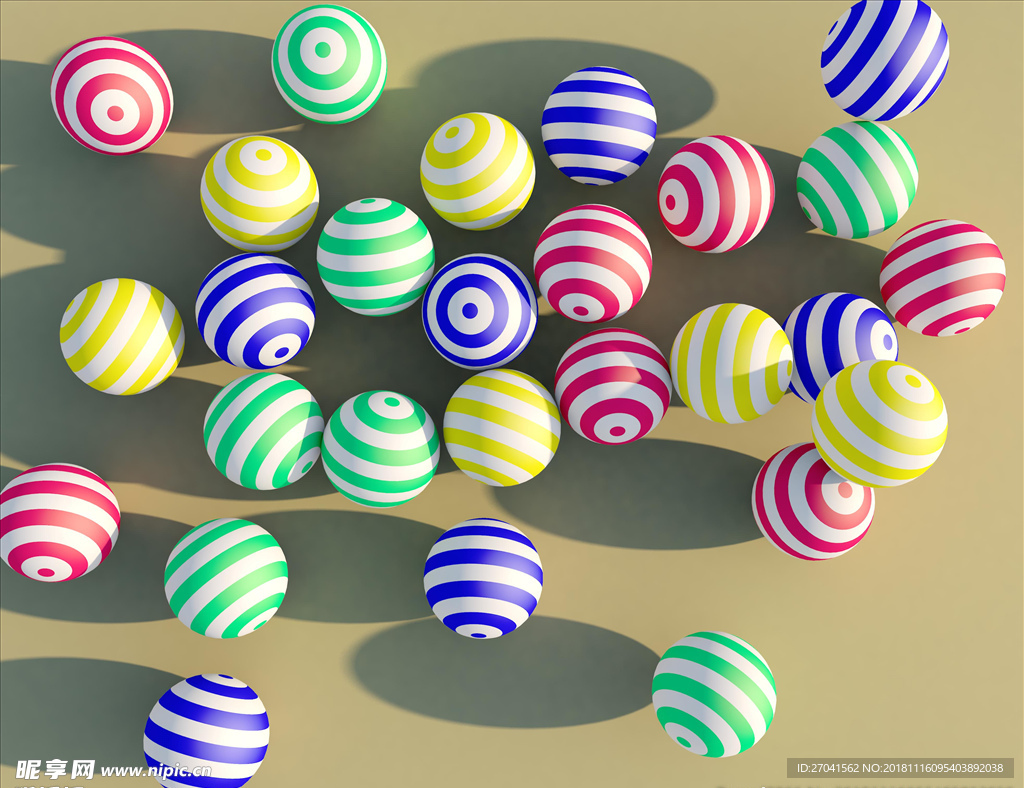 各种颜色的彩球素材