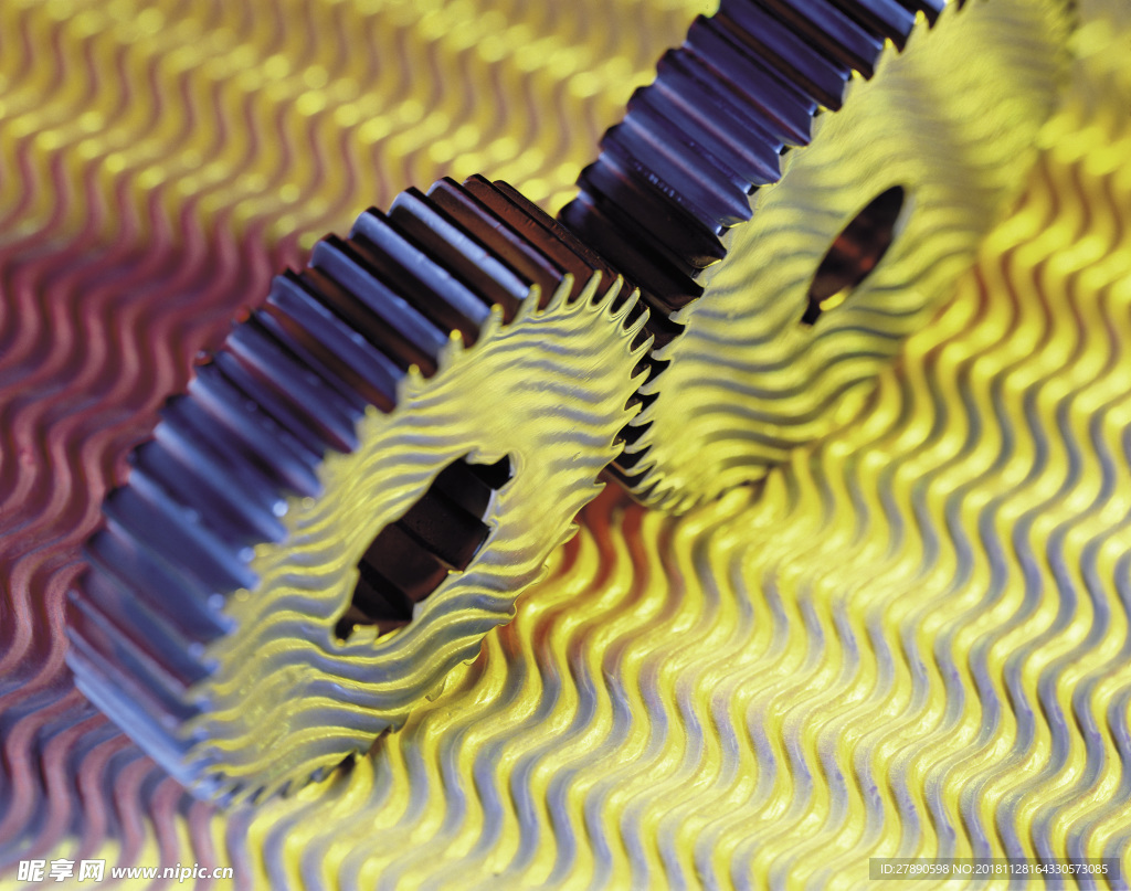 齿轮 彩色齿轮 机械齿轮 齿轮