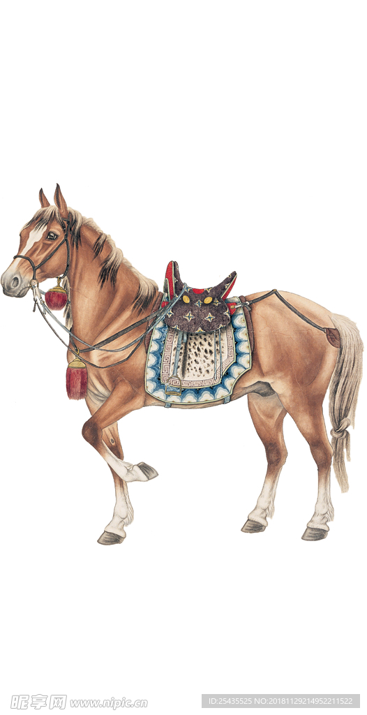 马儿抠图素材装饰画 tif分成