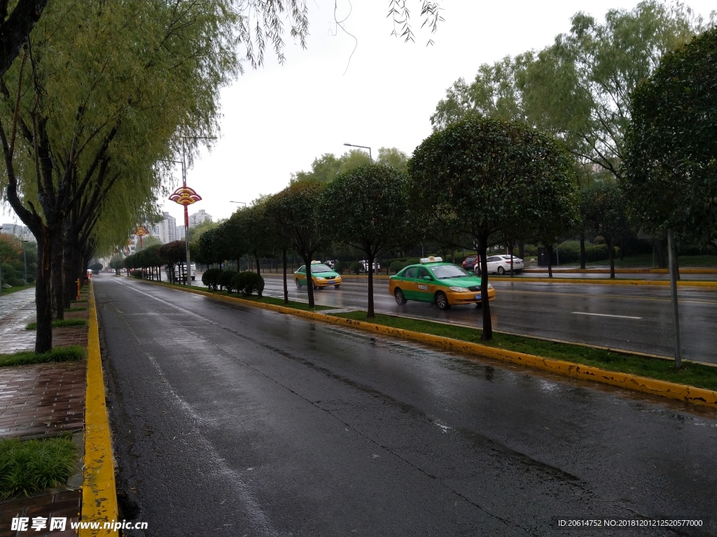 雨天的城市街道