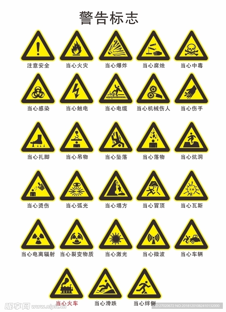 警告标识cdr精细文件