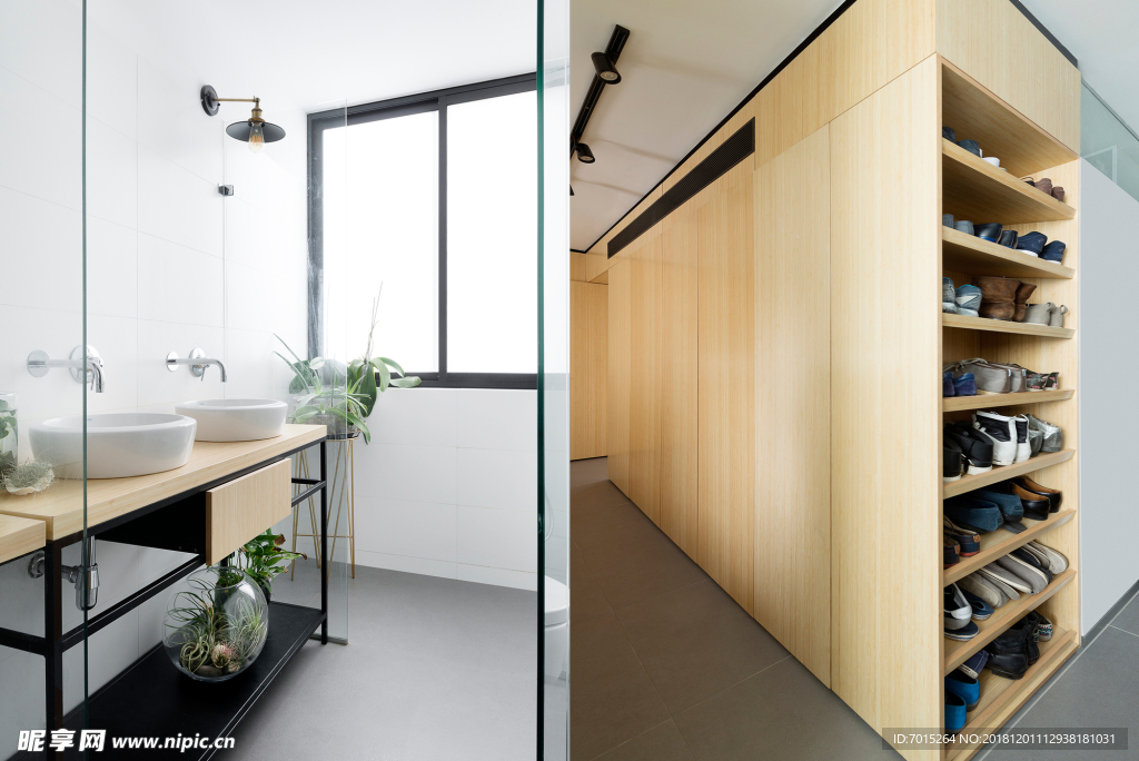 别墅洗手鞋柜间