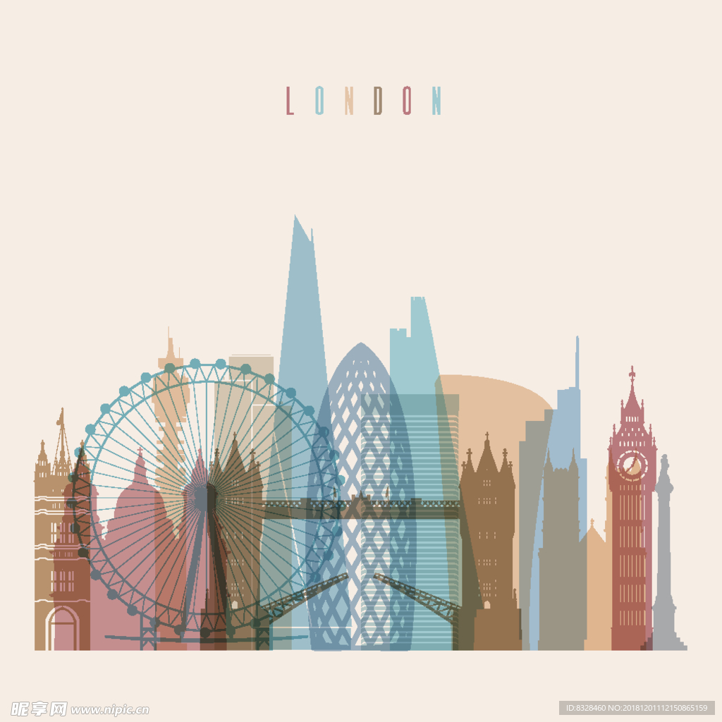 现代建筑矢量背景