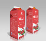 西瓜饮料水果果汁包装平面图