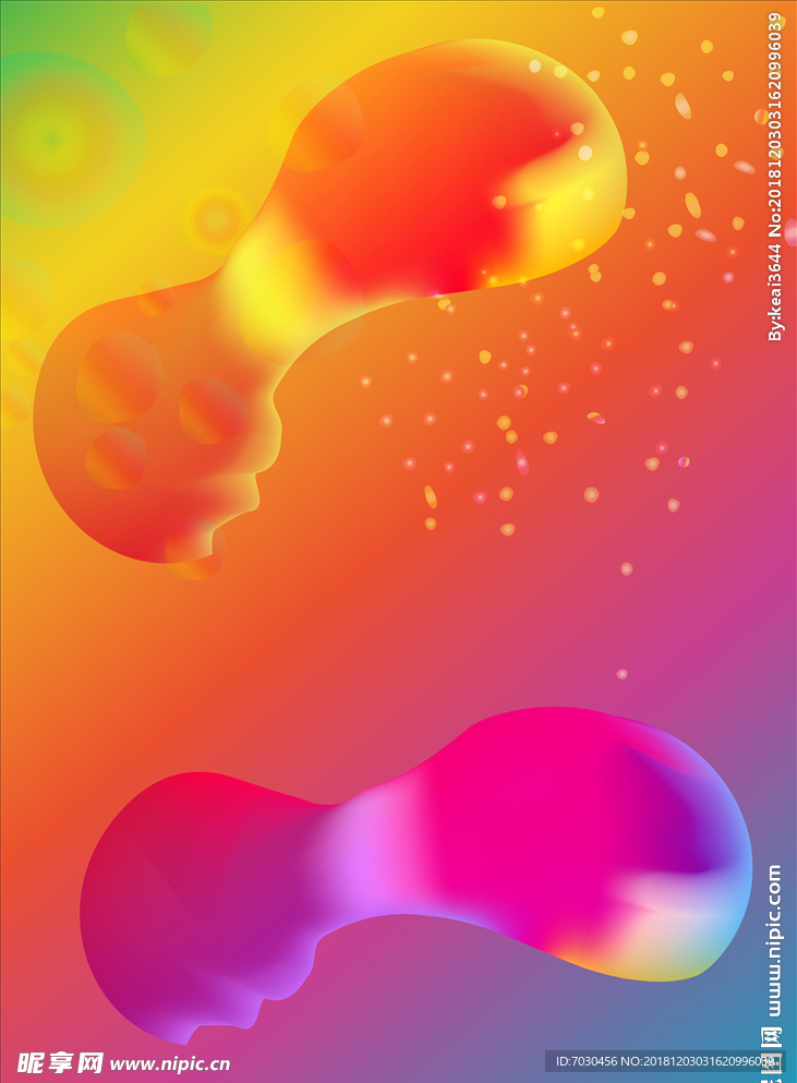 AI色彩渐变矢量图背景