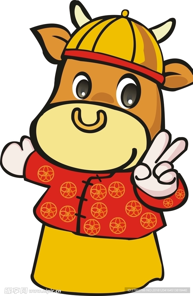 食品包装 肉夹馍 牛肉 卡通牛