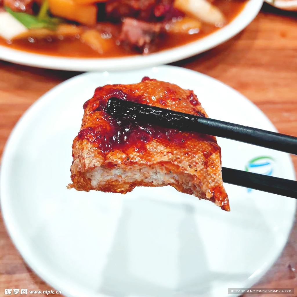 卤煮豆腐美食特写