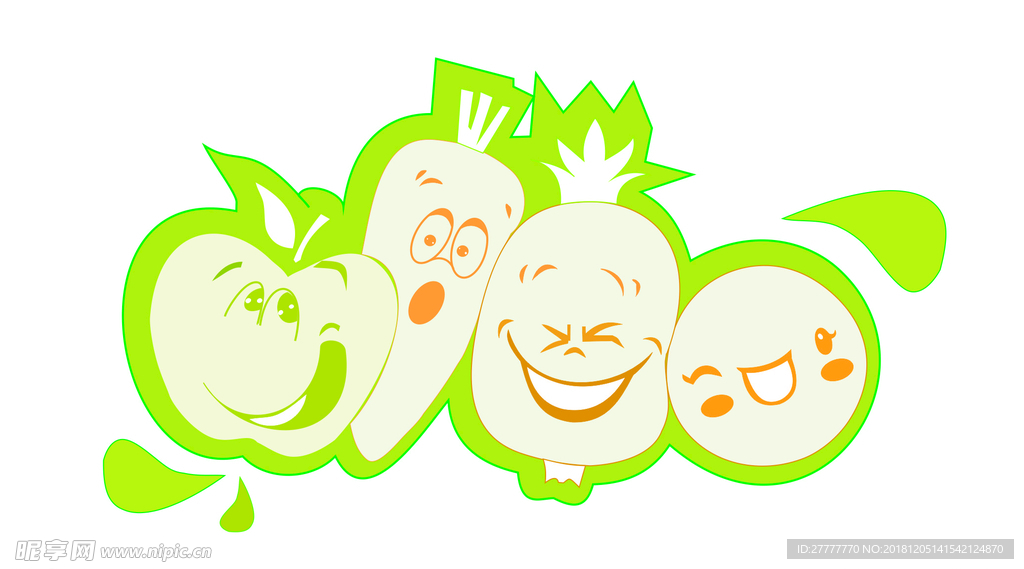 卡通水果
