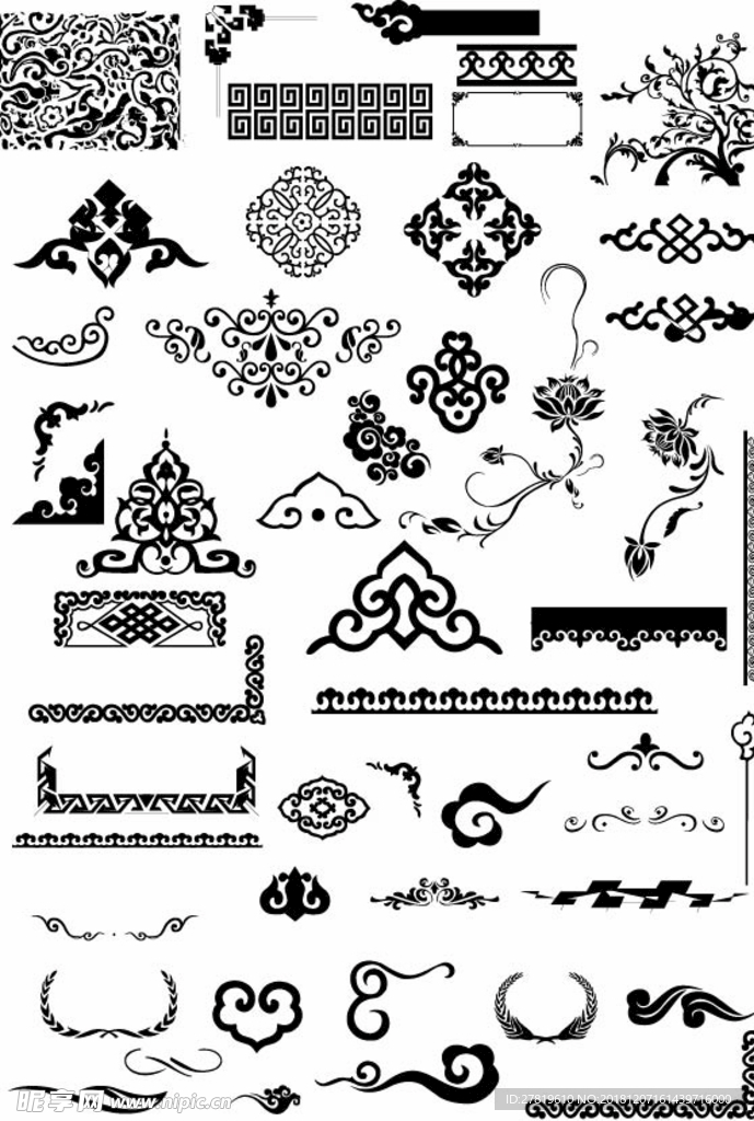 古代花边纹样