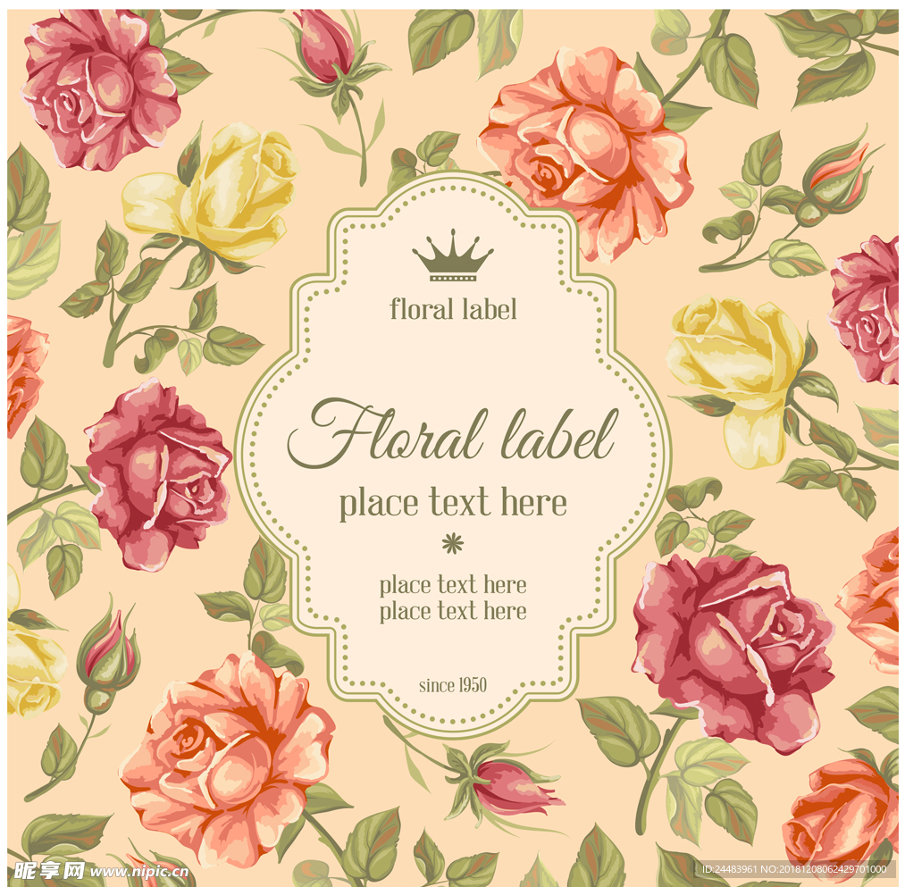 玫瑰花卡片设计