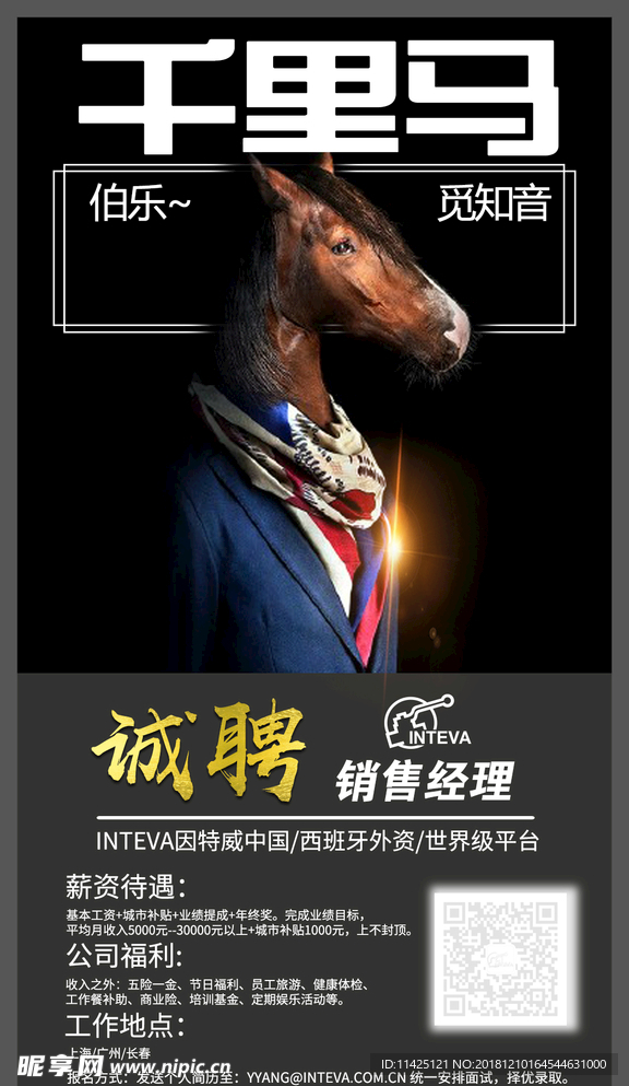 创意招聘海报之伯乐与千里马