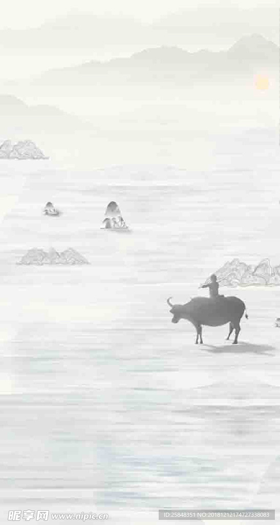 中式 清明 微信 海报 地产