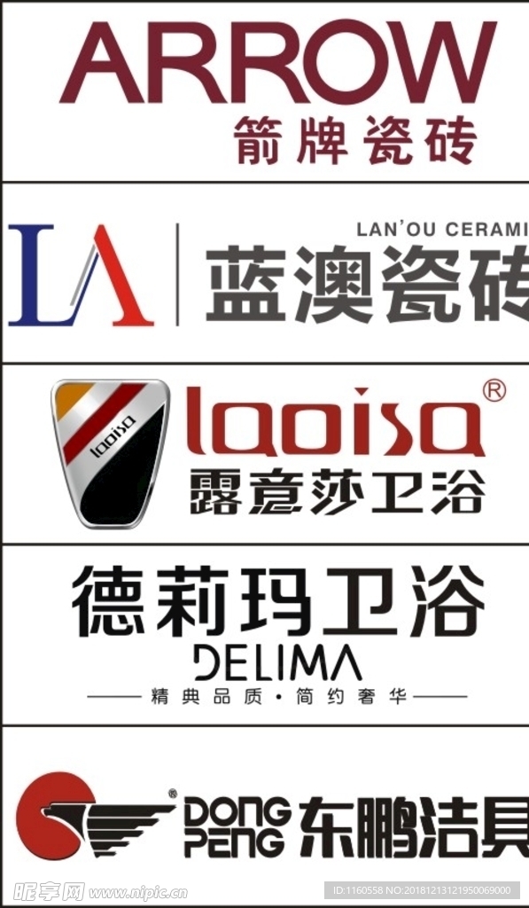 箭牌 蓝澳 露意莎 德莉 东鹏