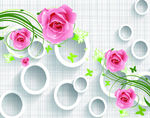 玫瑰背景墙
