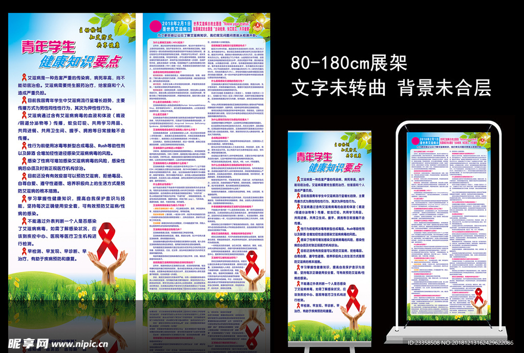 艾滋病宣传知识展架