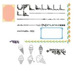 花边边框花格矢量图