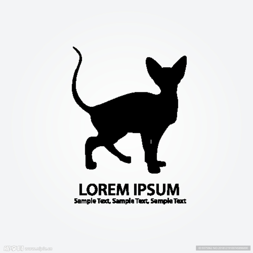 黑猫 动物 矢量 EPS 可爱