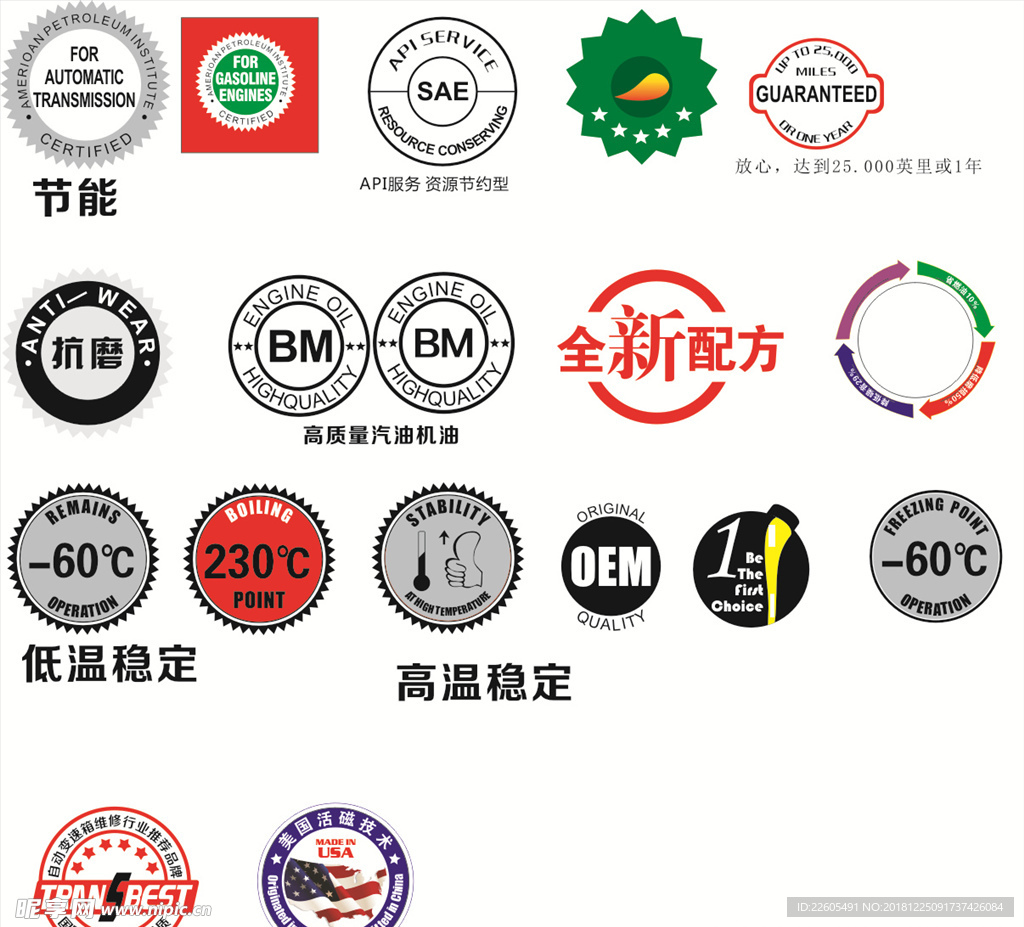 汽车润滑油行业常用小图标