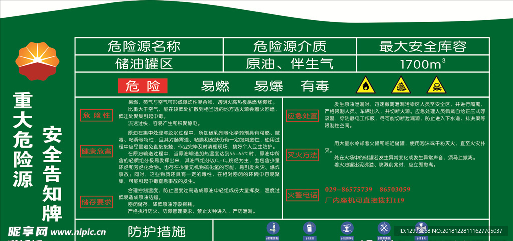 加油站重大危险告知牌安全提示牌