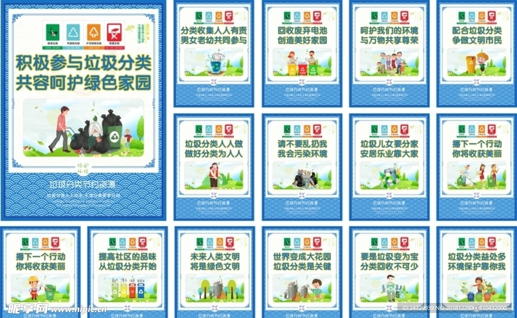 垃圾分类展板