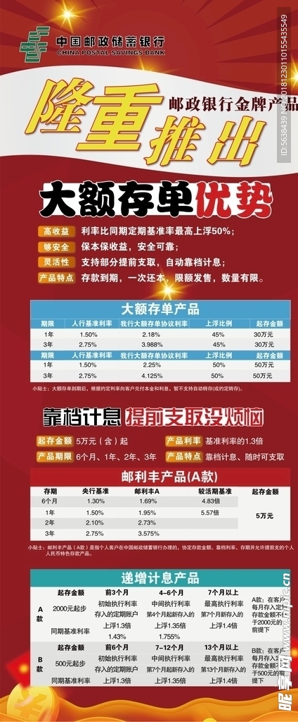 中国邮政储蓄银行易拉宝门型架海