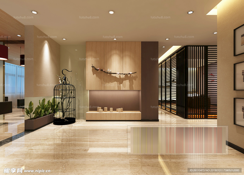 工装 电梯间 家居 效果 走廊