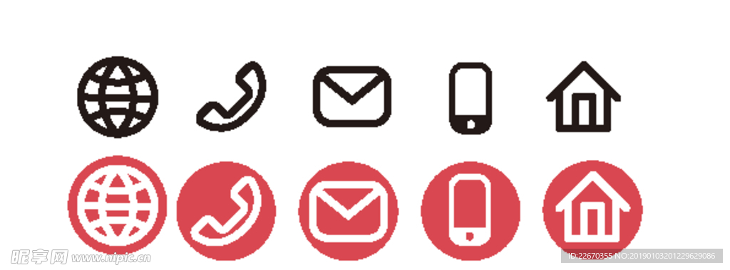 名片制作常用矢量图标