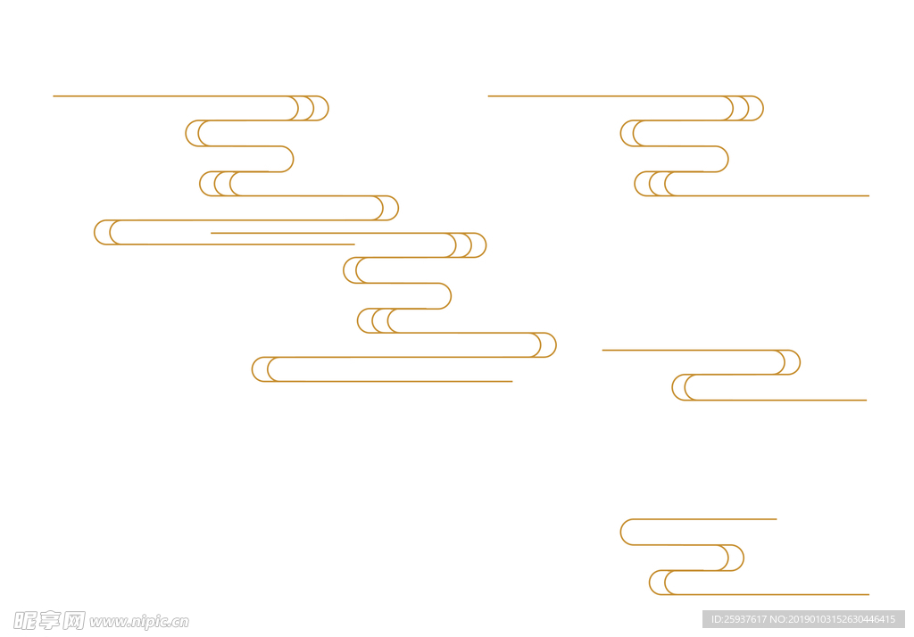 手绘云纹祥云插画节日装饰