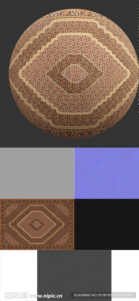 波斯地毯材质贴图