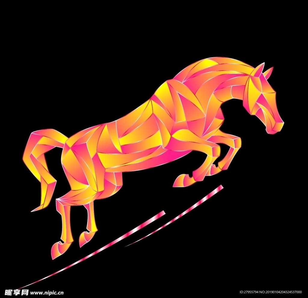 最新AI矢量设计马