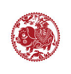 福猪剪纸