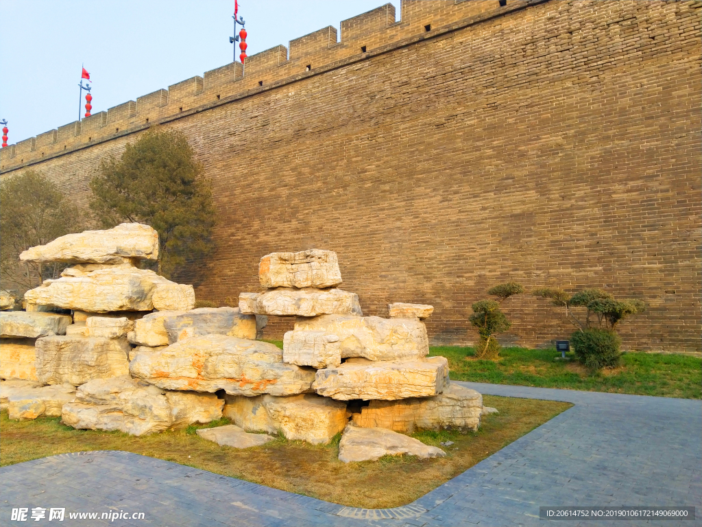 夕阳下的公园美景