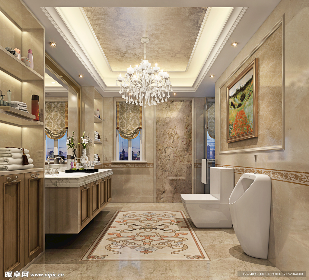 欧式卫生间3D模型