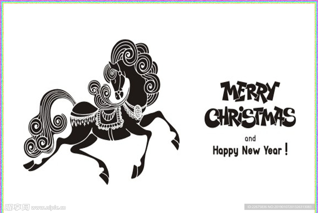 硅藻泥图矢量卡通马