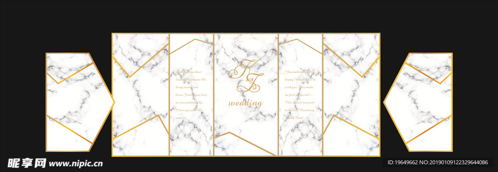 大理石金色婚礼