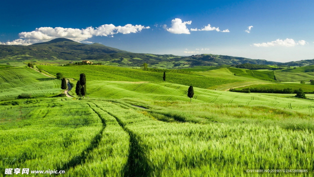 蓝天白云 湖泊 草原牧场 山川