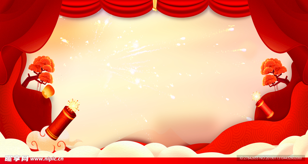 舞台背景新春背景