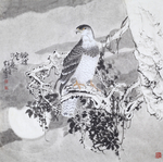 黄晓明 写意花鸟