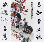 黄晓明 写意花鸟