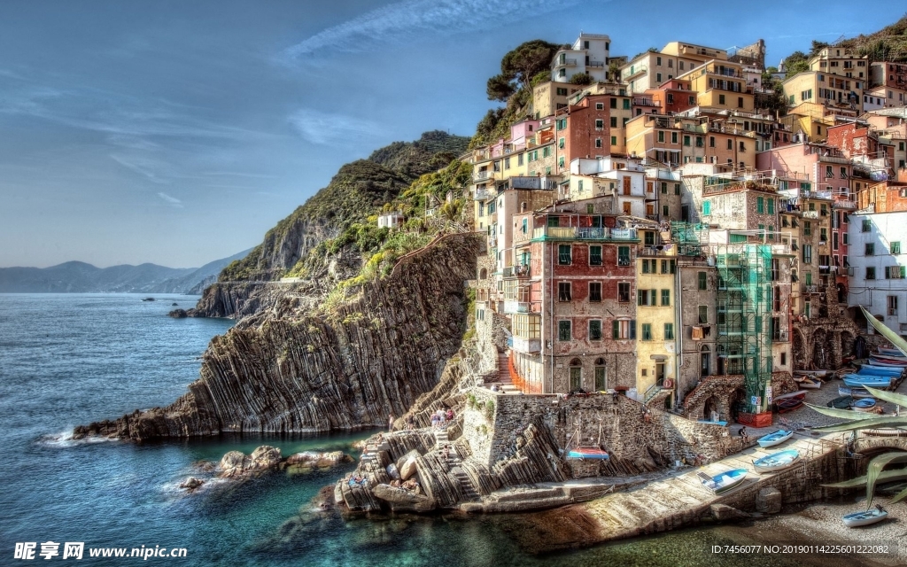 唯美海景海角村落美景