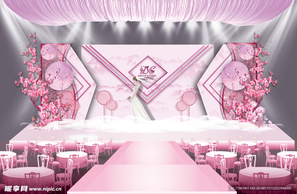 粉色主题婚礼