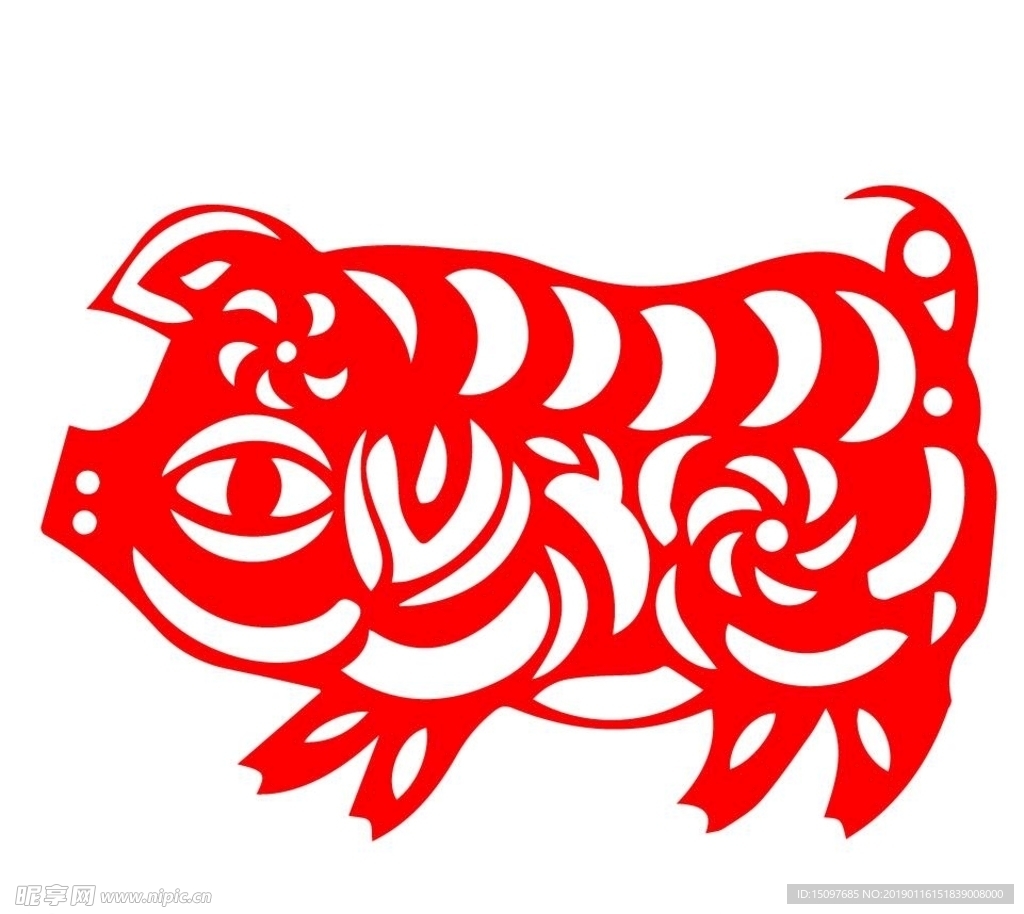 猪年剪纸
