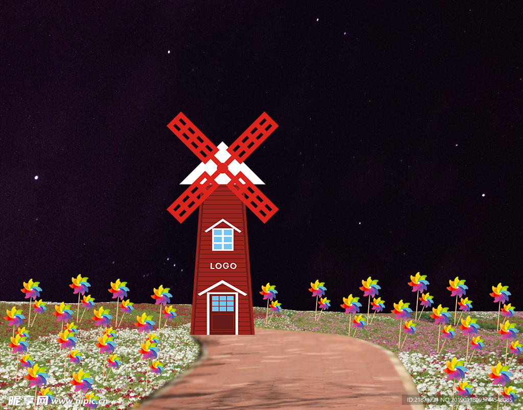 打卡圣地五彩风车