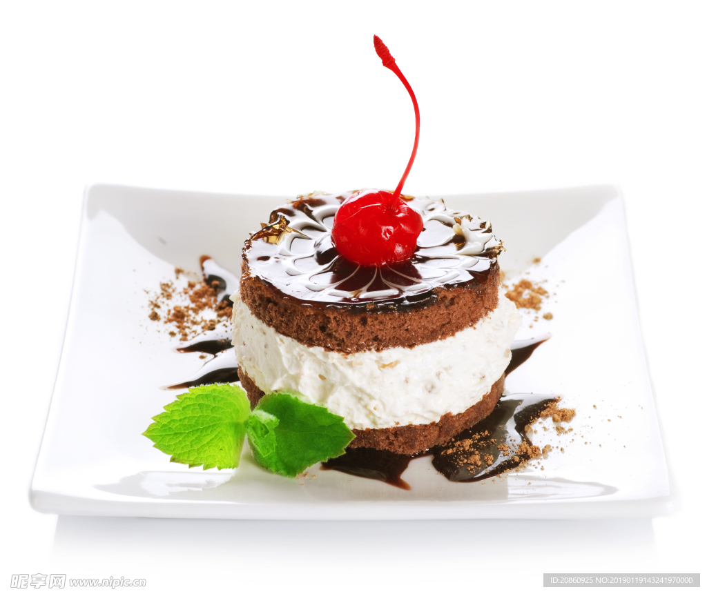 美味的巧克力蛋糕图片