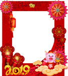 2019 新年 拍照 猪 氛围