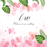 小清新婚礼迎宾背景