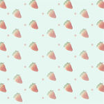 小清新碎花草莓背景